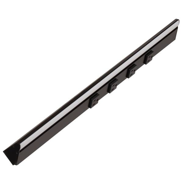 24.5" 11 watt 120 volt Tunable Black Remote Power Series LED Lighted Power Strip